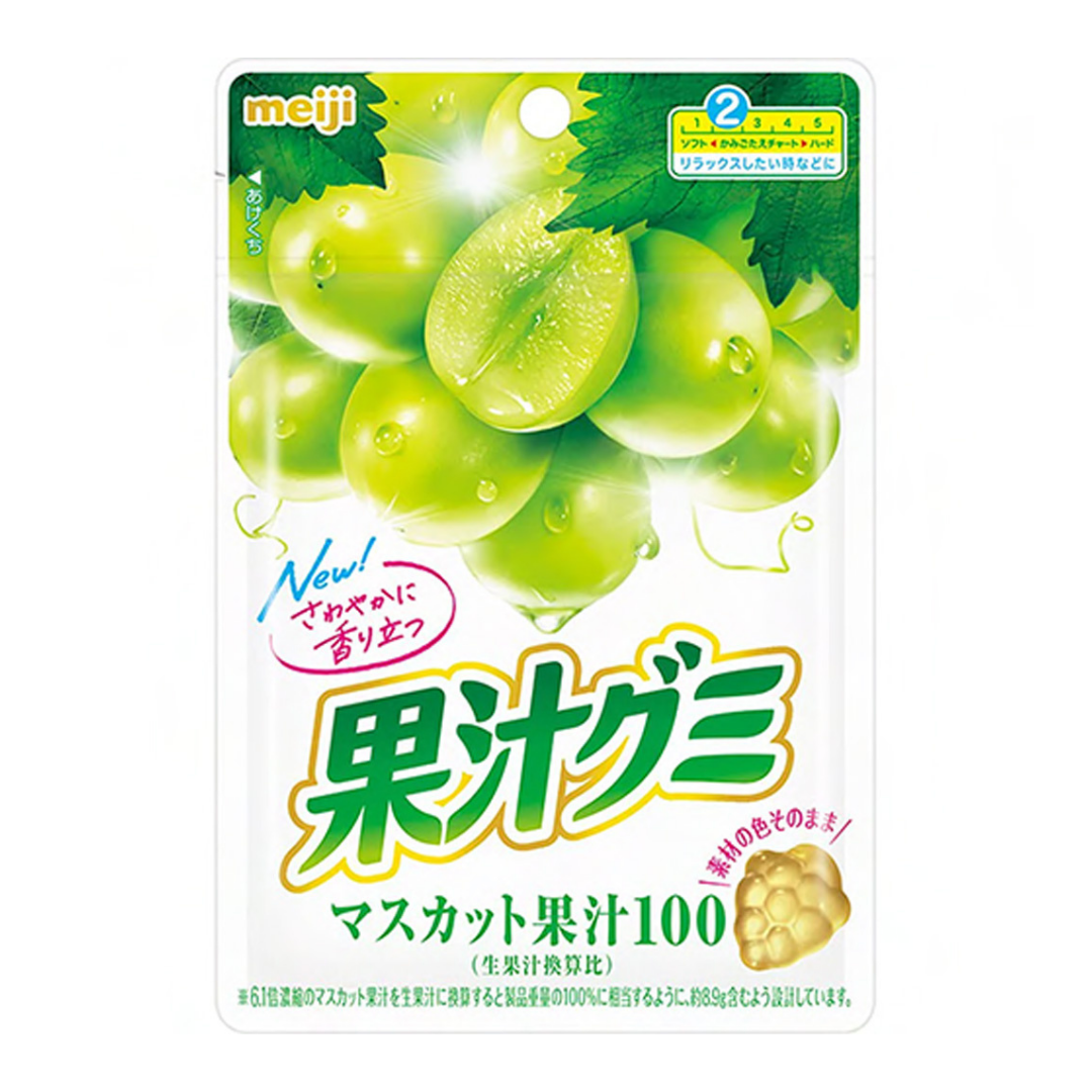 Meiji Fruit Juice Gummy Muscat Grape 54g (Japan)